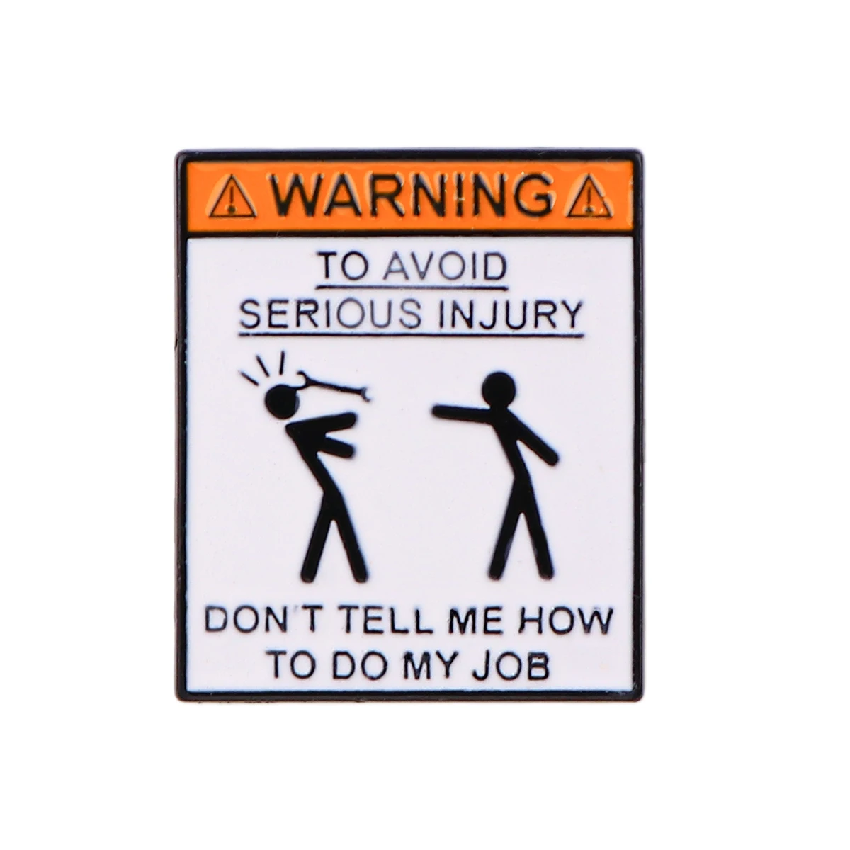 WARNING AVOID SERIOUS INJURY Enamel Pin Bag Lapel Pins Badges on Backpack Brooches for Women Fashion Jewelry Gifts for Friends
