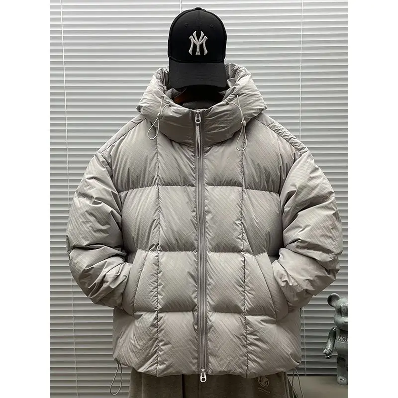 

Мужская зимняя утепленная повседневная куртка-пуховик из полиэстера на молнии, универсальная верхняя одежда