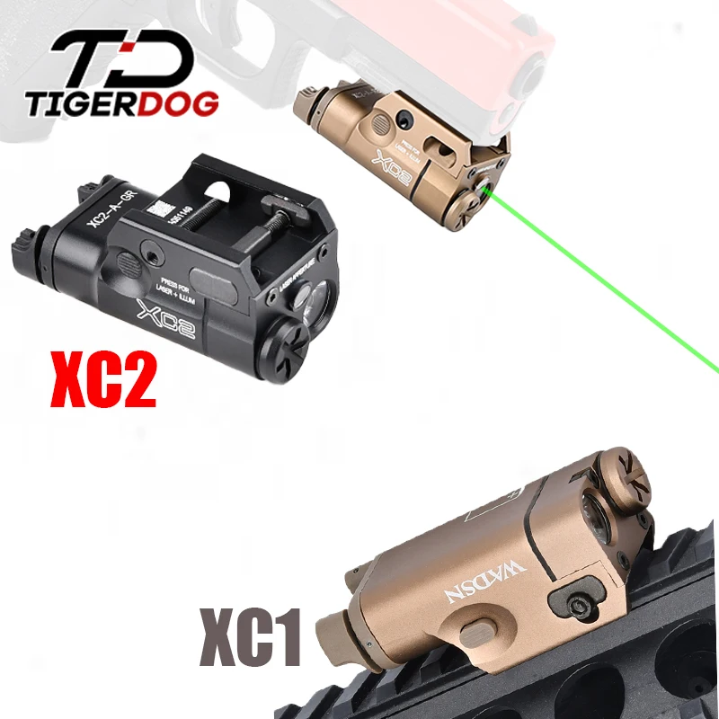 

XC1 Flashlight XC2 Weapon Light Red Dot Green Laser Sight Aiming SF Marking Scout Light Metal LED For Glock 17 18 19 Parts