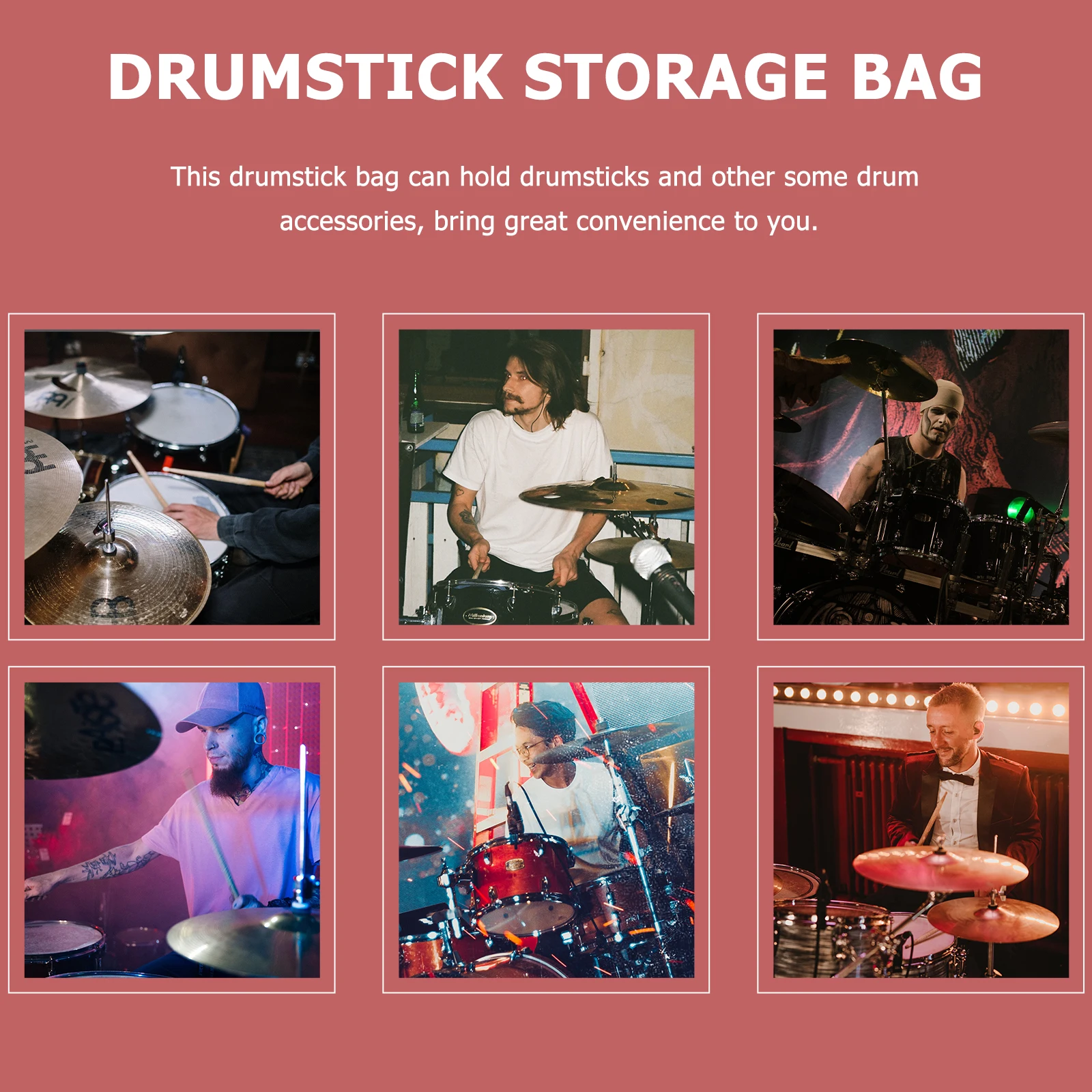 

Drum Stick Bag Storage Drumstick Carrying Drumsticks Container Holder Accessory