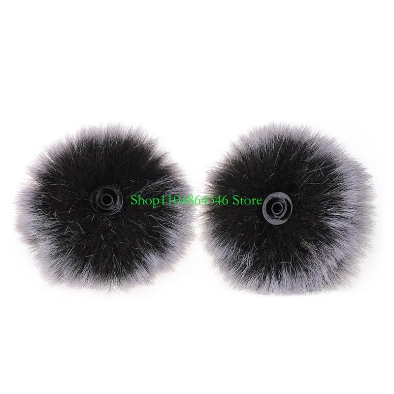 Microfono Parabrezza Pelliccia pelosa Antivento Muff Parabrezza Copertura Per Rode Boya Risvolto Lavalier Mic 5mm 10m Parabrezza