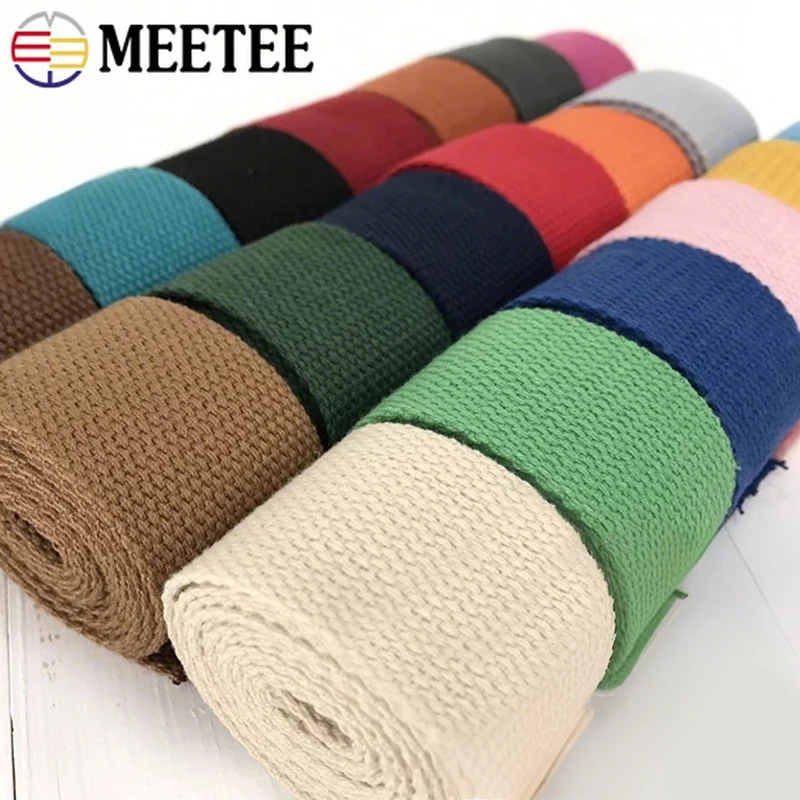 2-10Meters 38mm Polyester Cotton Webbing Bands for Strap Canvas Bag Ribbon Tapes Shoulder Bias Binding DIY Sewing Accessories