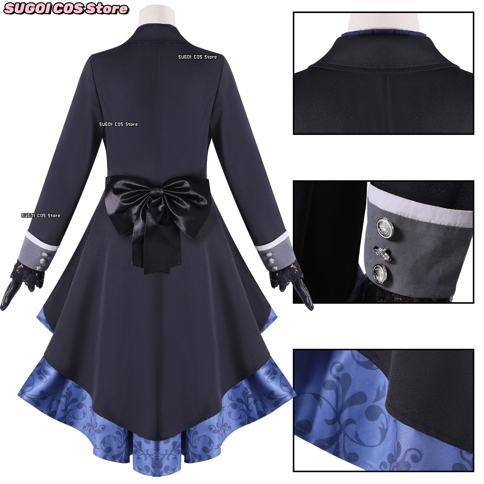 Anime Black Butler Ciel Phantomhive Cosplay Costume Gothic Classic Knight Suit Wig Jewelry Accessory Role-playing Party Suit