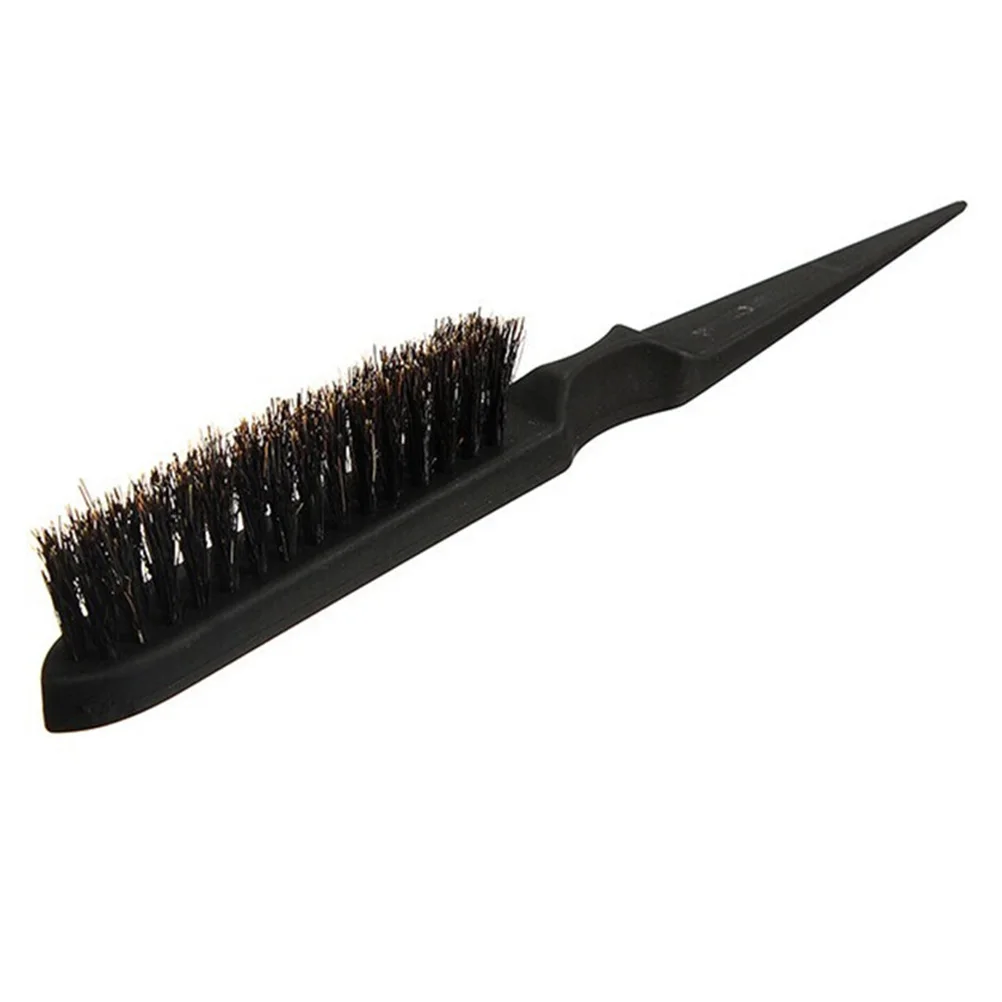

2Pcs Pig Bristle Curling Comb Home Hairbrush Salon Modeling Eco Friendly Long Handle Stimulates Scalp Promotes Blood Flow