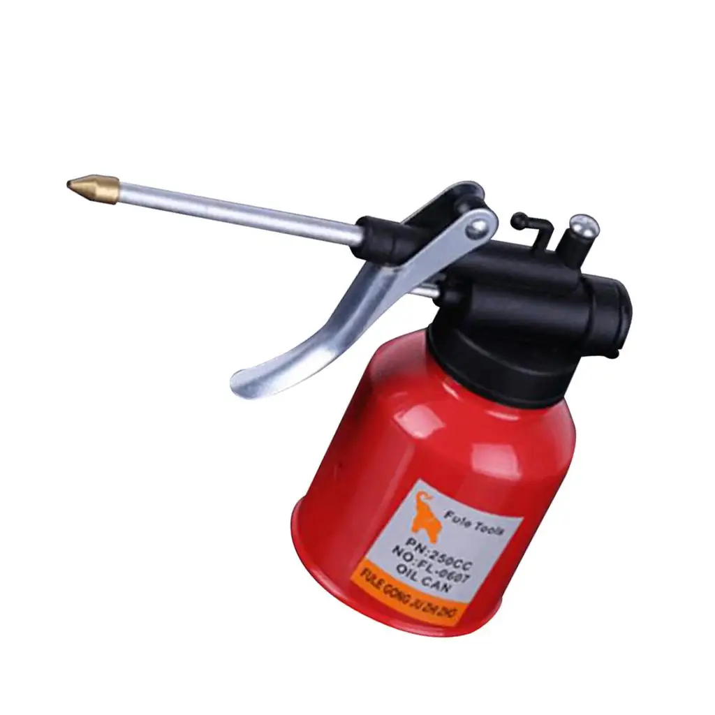 250ml High Pressure Hand Pump Oiler Oil Pot Spray Car Motor.