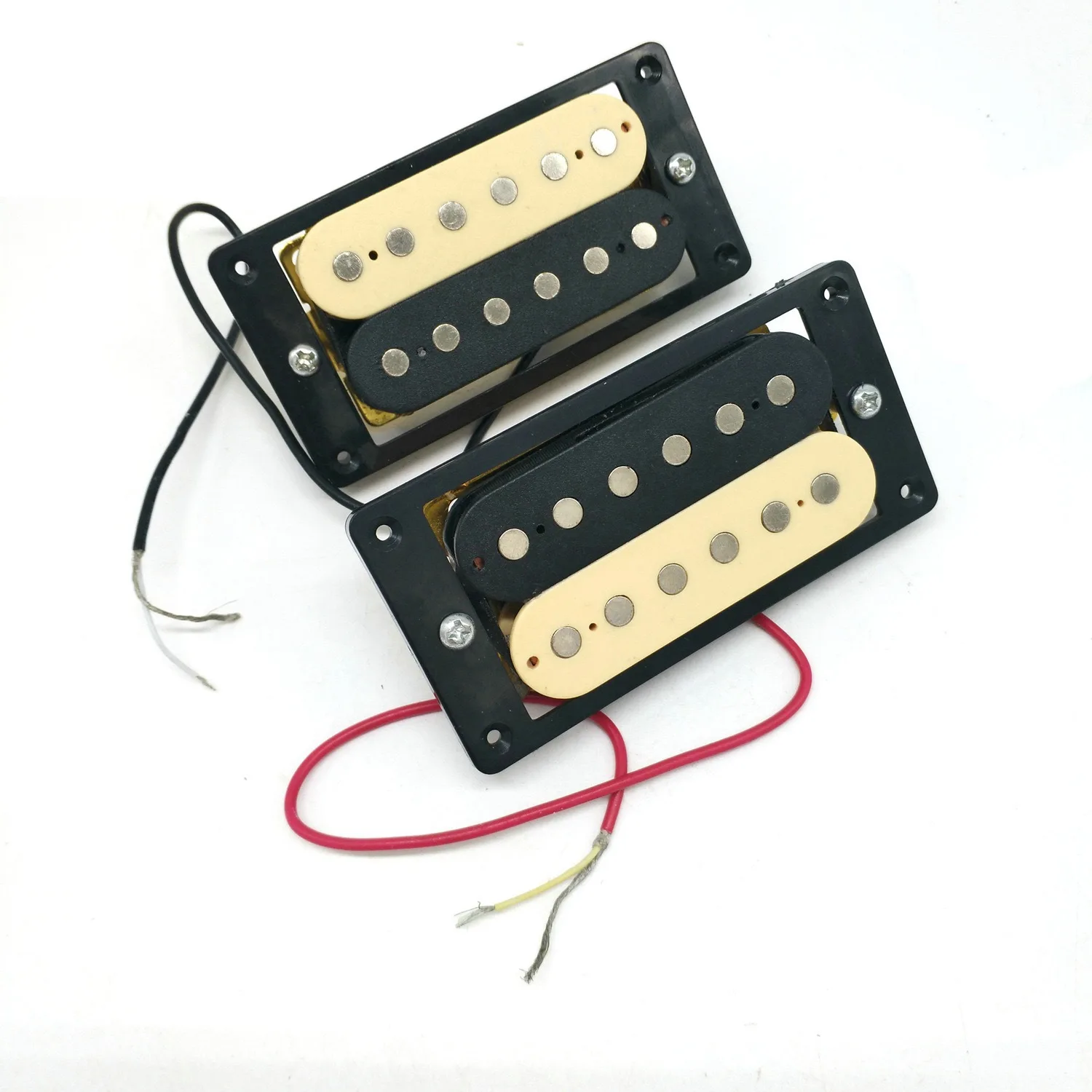 Pastillas De doble bobina para guitarra eléctrica, 2 piezas, 50/52, con cara de cebra, Humbucker