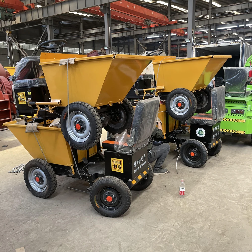 Loading 500KG 1200W 48V Battery Electric Motor Wheelbarrow Electric Power Wheel Barrow