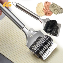 Manual Noodle Cutter Stainless Steel Roller Noodle Maker Fast Food Noodles Dough Rolling Machine Pasta Tools Gadgets For Kitchen