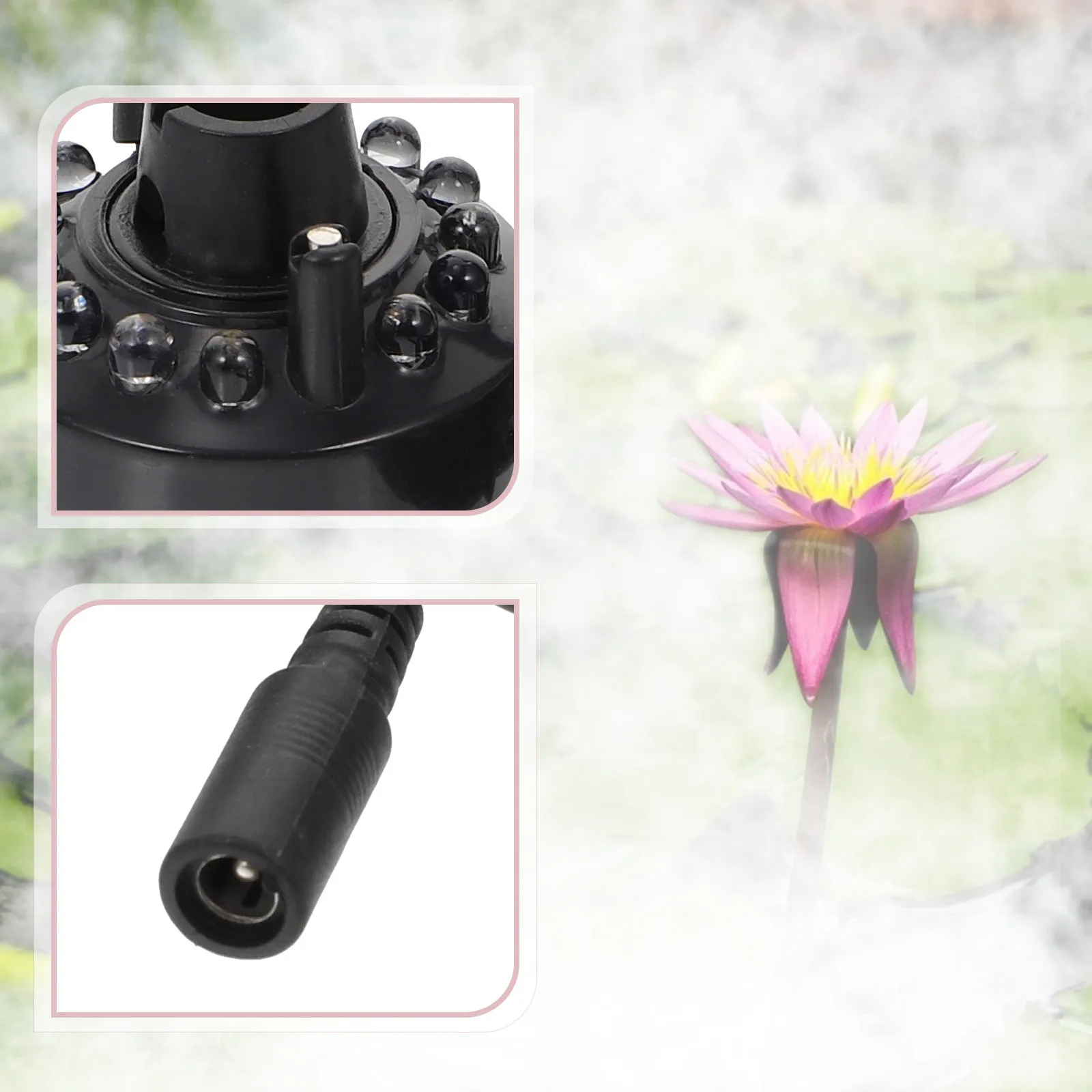 

Mist Maker Fog Generator for Fish Tank Aquarium Pond Halloween Decor Low Noise Sprayer Rockery Accessory Indoor Water Feature