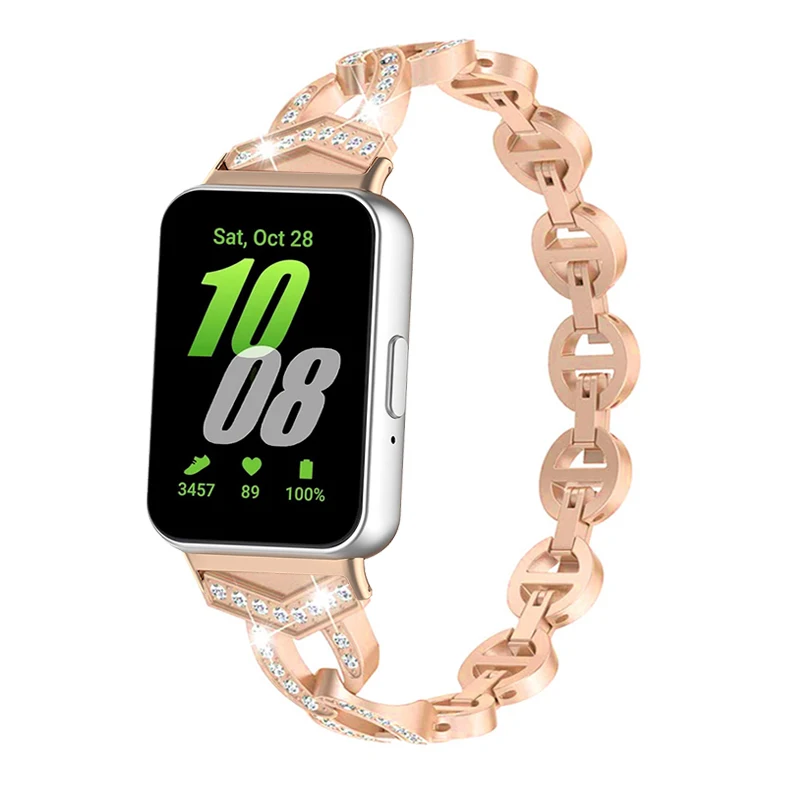 

Браслет со стразами для Samsung Galaxy Fit 3, металлический ремешок для Galaxy Fit 3, смарт-браслет для samsung galaxy fit 3, браслет