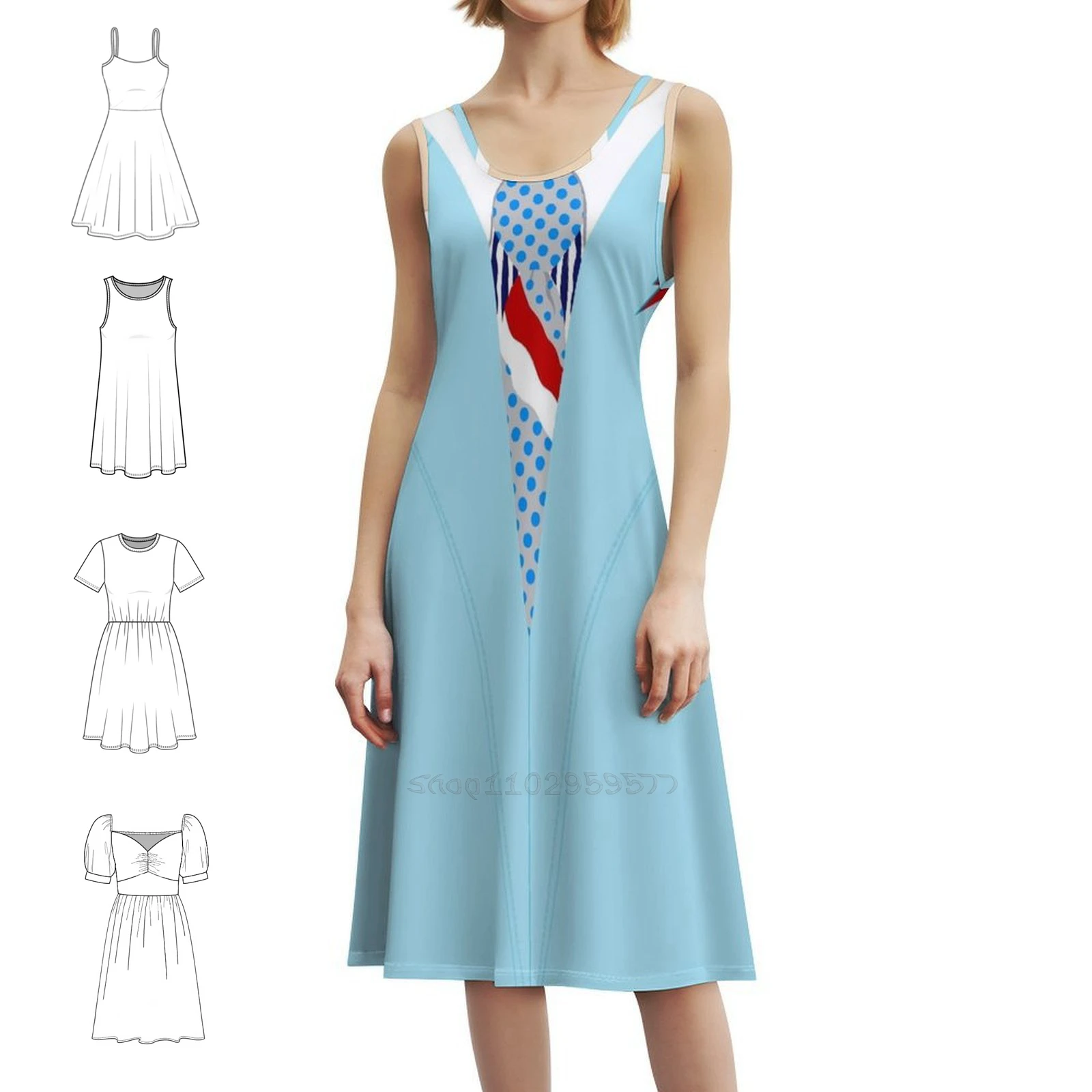 

Bowie Clothing Outfit Life On Women's Hip Hop Streetwear Dress Graphic Print Party Club Wear Ziggy Bowie Outfit Bowie Costume