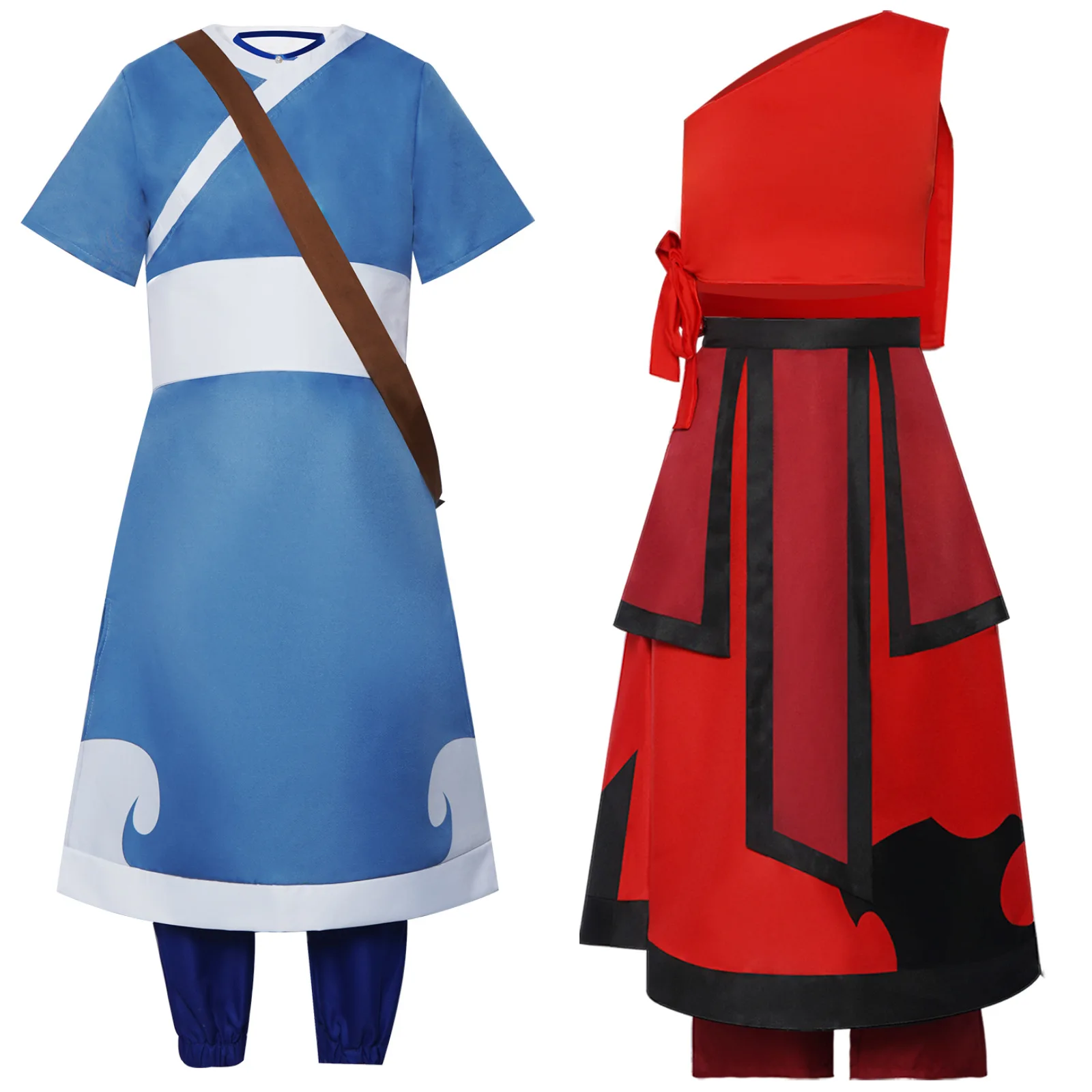 

Anime Avatar Katara Cosplay Costume The Last Airbender Aang Outfit Uniform Halloween Carnival Disguise Suit Custom Made