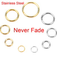 100pcs PVD Stainless Steel Open Jump Rings Lot 3 4 5 6 7 8 10 mm Split Rings Connectors For Bracelet Necklace Diy Jewelry Making