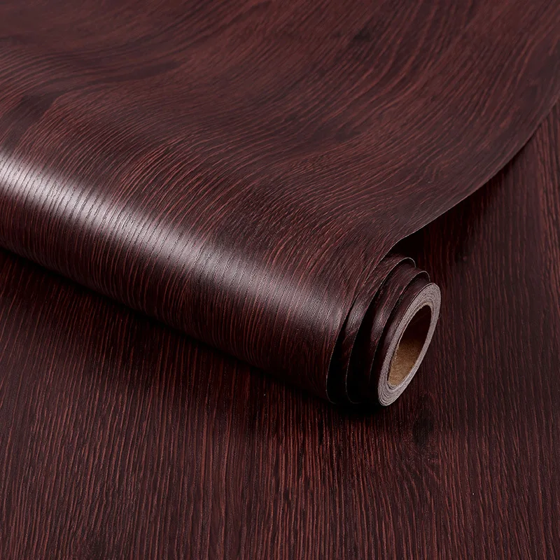 

Красная самоклеящаяся имитация древесины для столешниц, мебельная наклейка, бумага под дерево