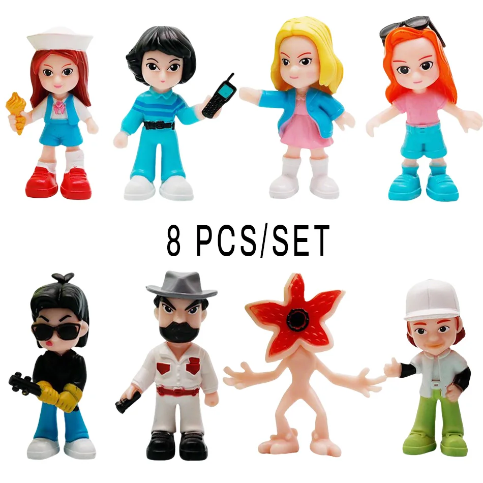 8PCS/SET Anime Figure Style Dolls Man-eating Flower Toys Figurine PVC Anime Figures Collection Cute Toys to kids Christmas gifts