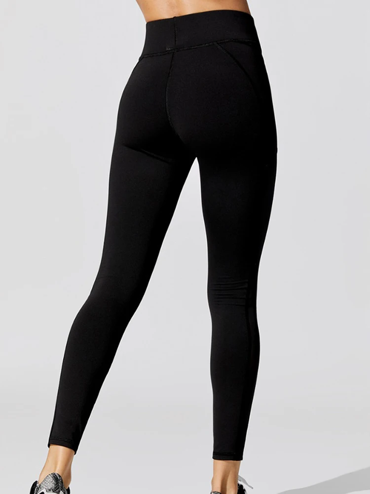 Sexy Leggings Women Hot Fashion Side Mesh Female Elastic Running Pant Gym Leggins Sport Trousers