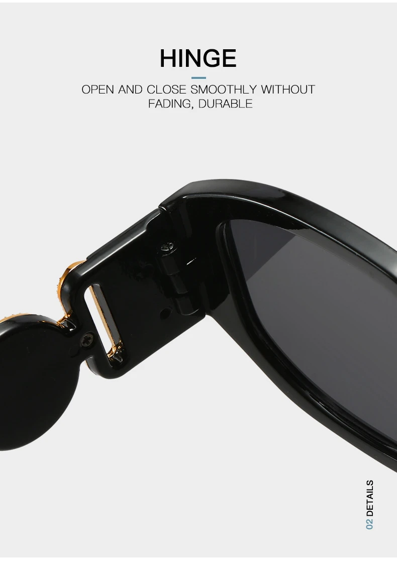Vintage Quadratische Luxus Kleine Rahmen Sonnenbrille Männer Frauen Rechteck Marke Design Fashion Square Sonnenbrille Shades Vintage Gläser – Detail 9