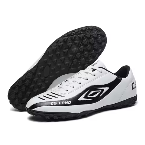 New Men Football Boots Breathable Professional Soccer Shoes Turf Outdoor Non-slip Long Spikes Adult Ultralight Training Futsal