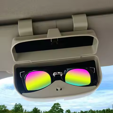 Car Glasses Box Portable Car Sunglasses Holder In The Car Driving Glasses Holder Eyeglass Case Sun Visor Car Lenses Holder