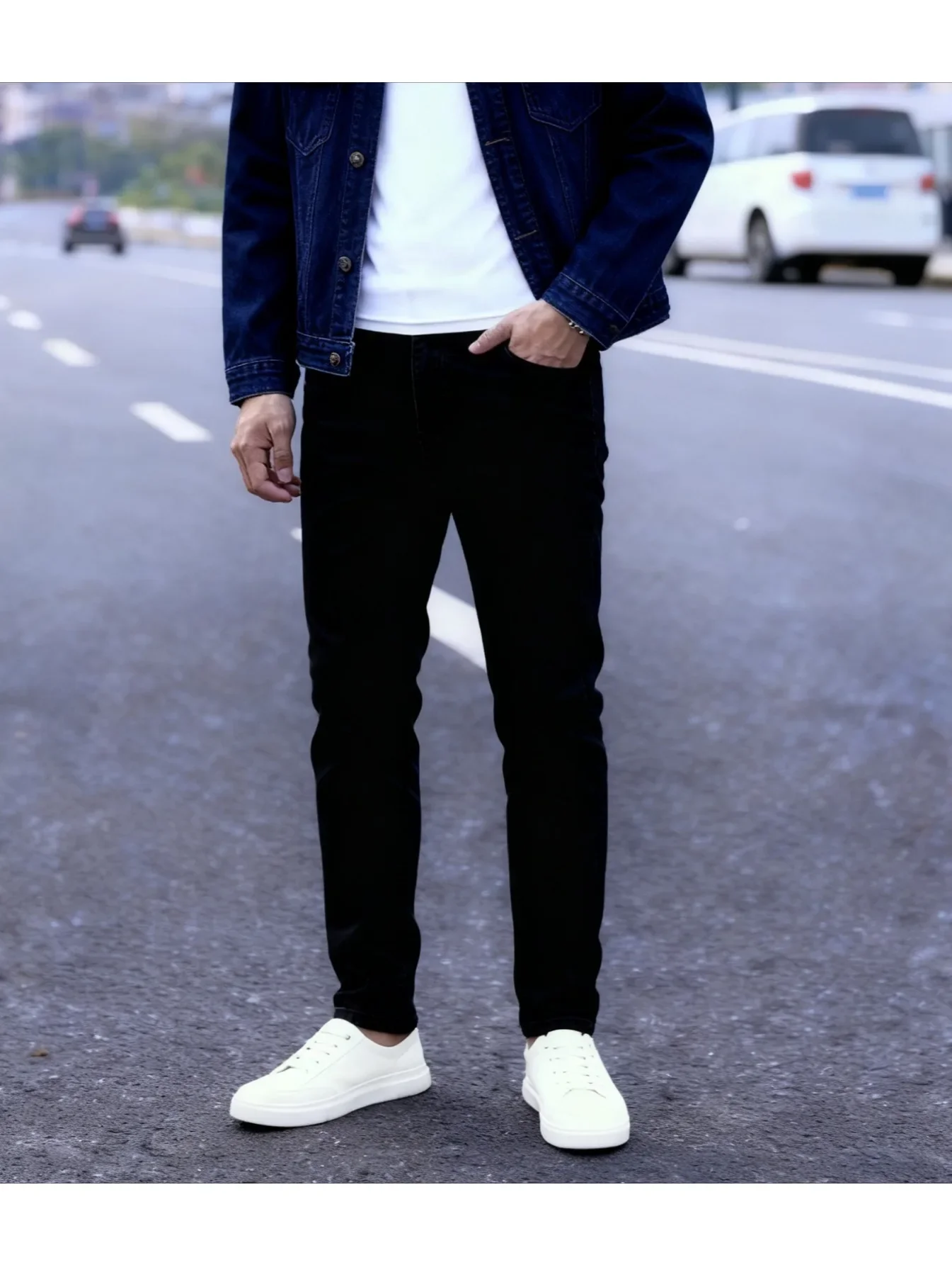 

Men's Jeans Stylish Comfortable Trendy Christmas Long Pants for Boys Fashion Denim Trousers