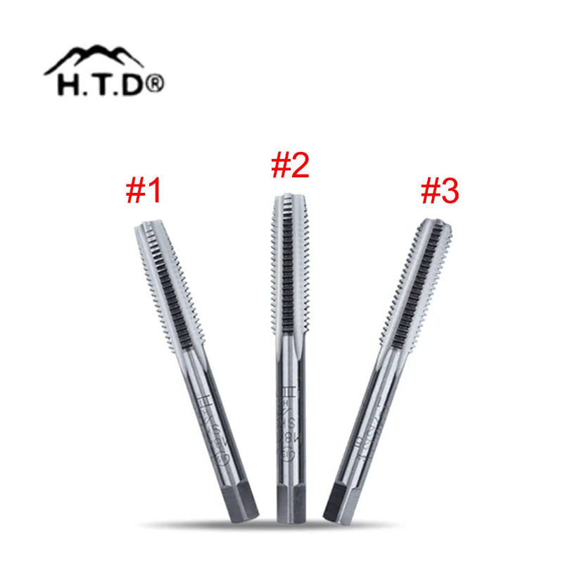 GULING 3PCS HSS M2~M30 Straight Fluted Screw Thread Tap Metric Plug Hand Taps Drill Bit Set Power Hand Tools