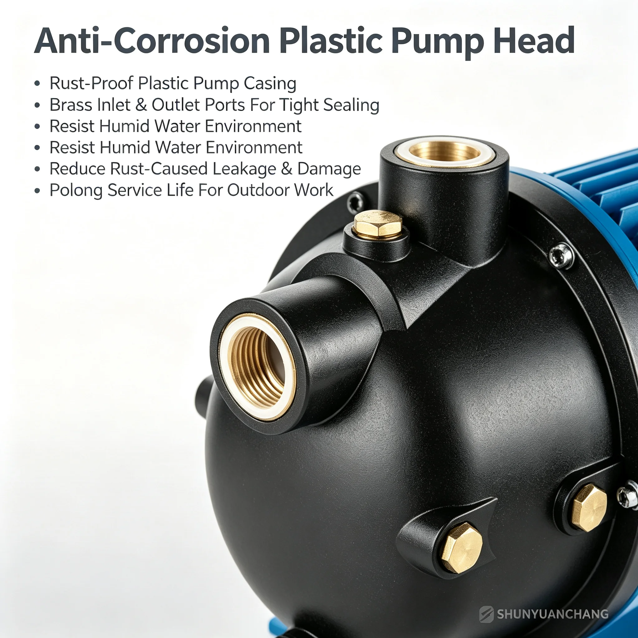 High Pressure Electric Motor Booster Jet Pump Self-Priming Garden Water Pump Cast Iron Body Aluminum Alloy Motor 1inch OEM