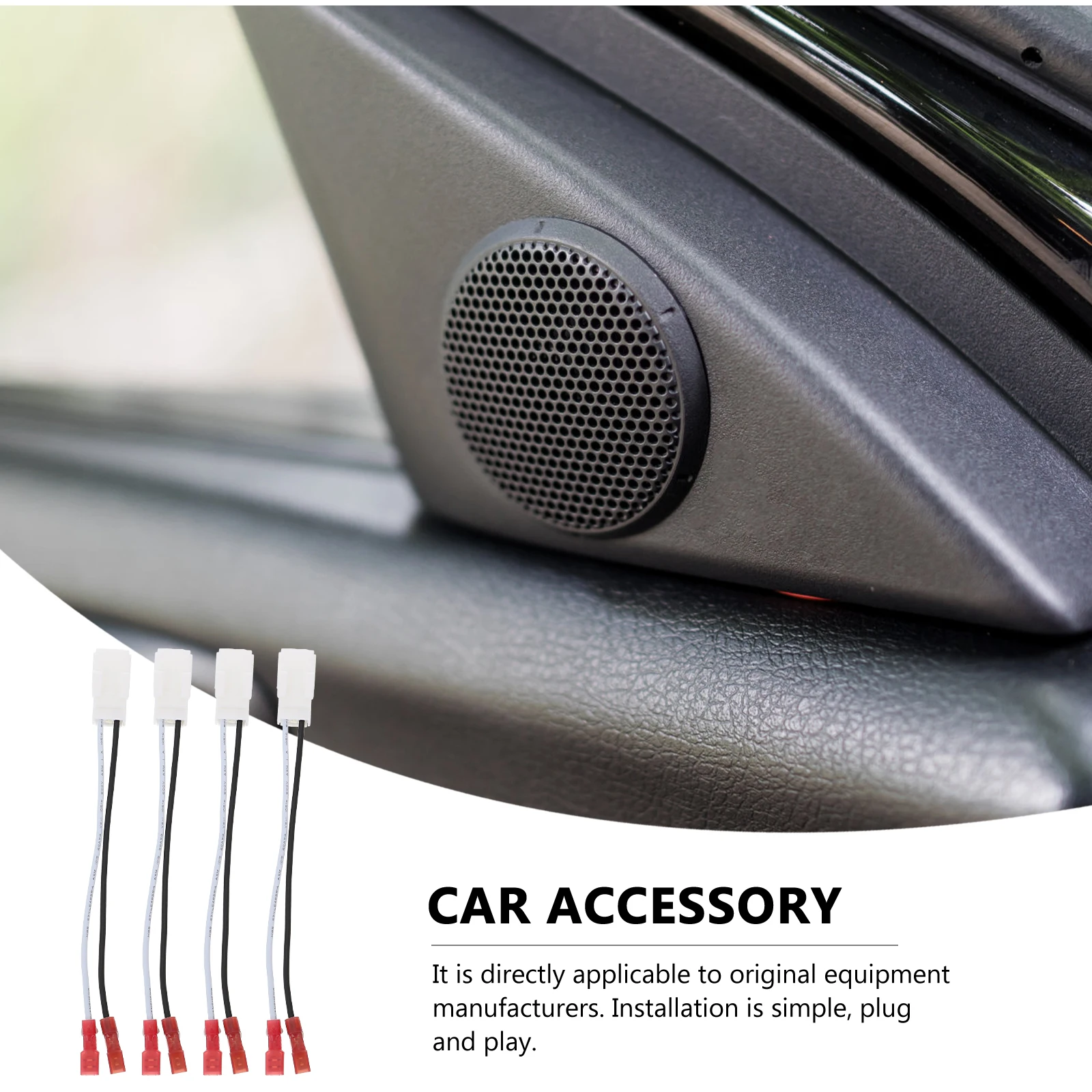 

4 pcs Speaker Wire Harness Adapter Car Door Wiring Plug Connector Easy Install Reliable Plastic Vehicle Speaker Accessories