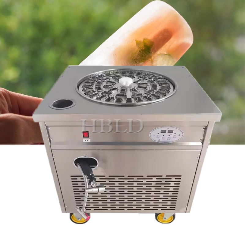 

Strawberry Popsicle Making Machine With Mold Gray Body Commercial Frozen Yogurt Machine