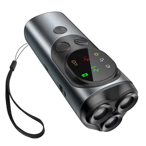 VEHO-Dog Repeller 초음파 개 트레이너 안티 짖는 훈련 장치 충전식 고출력 개 Repeller LED 손전등
