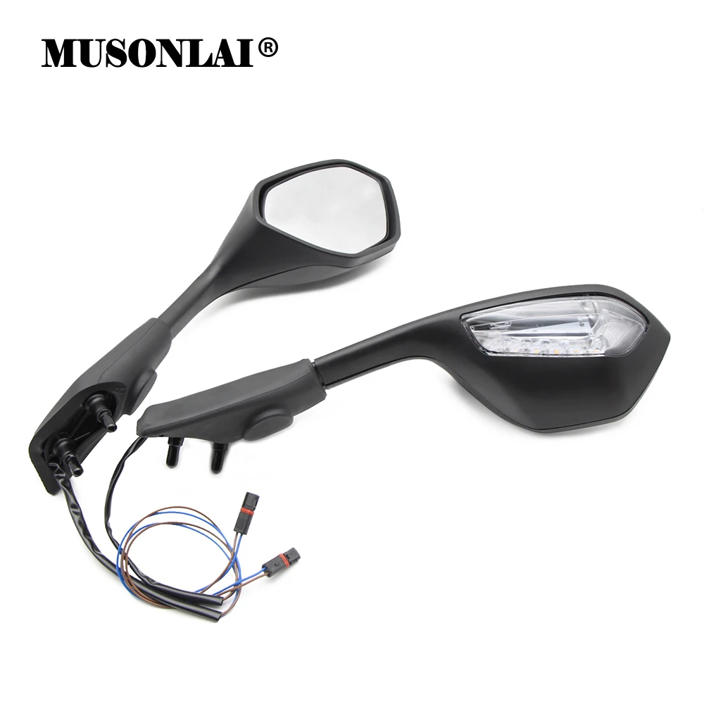 

Motorcycle Rearview Mirrors Side Mirrors with LED Turn Signals For BMW S1000RR K67 2019-2024 M1000RR K66 2021 2022 2023 2024