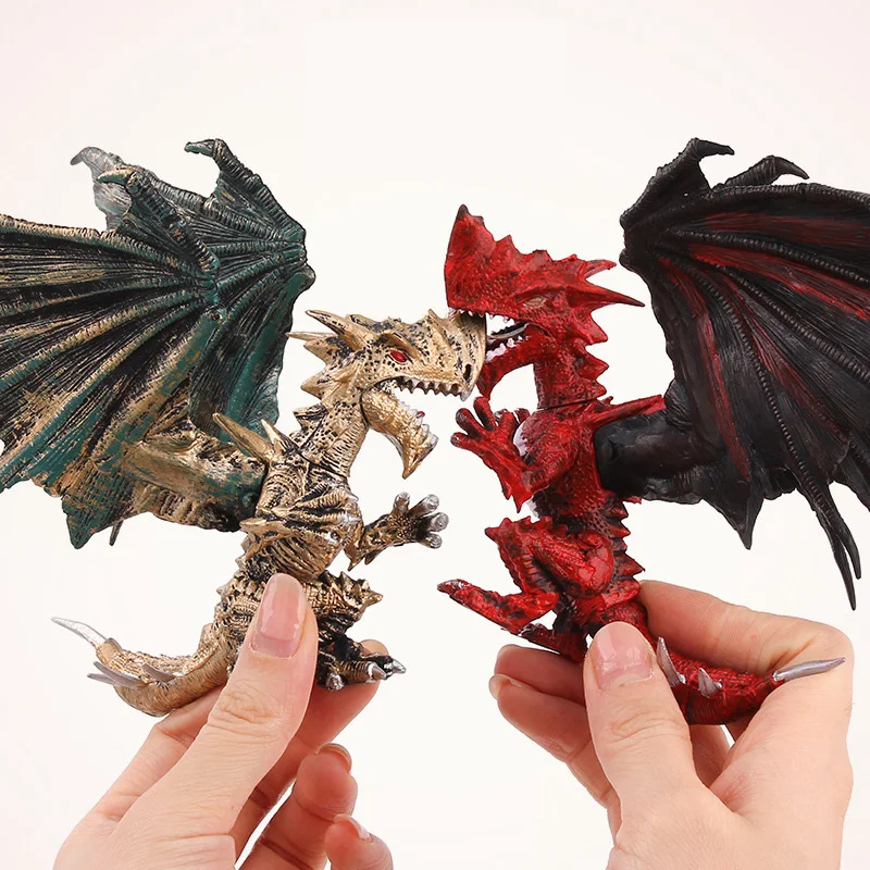 Kids Dinosaur Monster Model Figure Toys 3D Flying Dragon with Wings for Boys Gift Desktop Ornaments