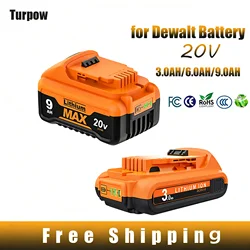 for Dewalt 20V 9000mAh Battery for Dewalt DCB200 21700 Rechargeable Battery Li-ion Batteries for Dewalt DCB200 DCB115 DCB101