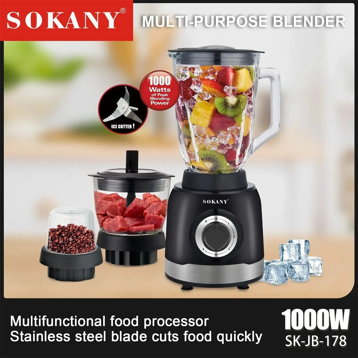 Multifunctional mixer, food grinder, kitchen crusher, ice juicer1 piece bullet personal blender