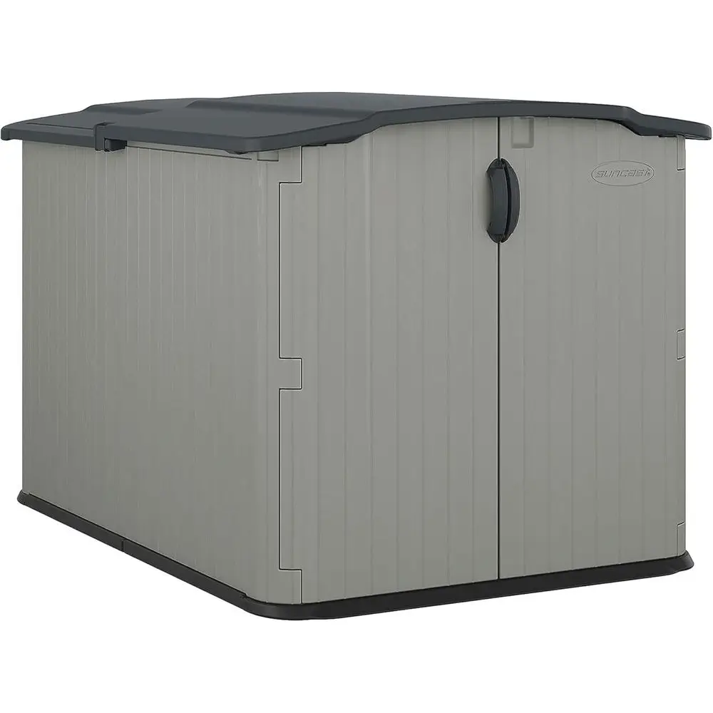 

138 Cu ft Glidetop Outdoor Plastic Storage Shed, 57.5x79.75x52, USA-Made for Bikes, Motorcycles & Lawn Mowers
