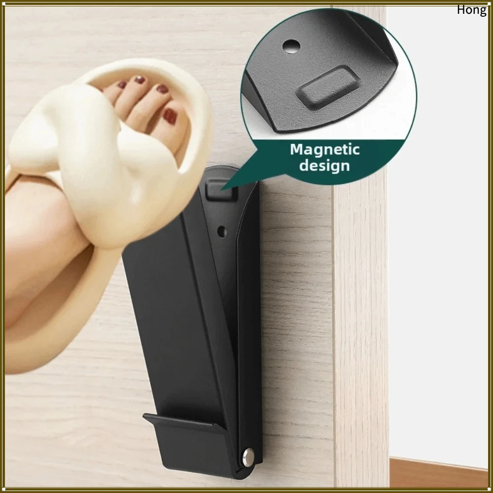 Stainless Steel Safety Door Blocker Anti-Collision Heavy Duty Door Gap Stopper Windproof Anti Slip Base Metal Door Blocker