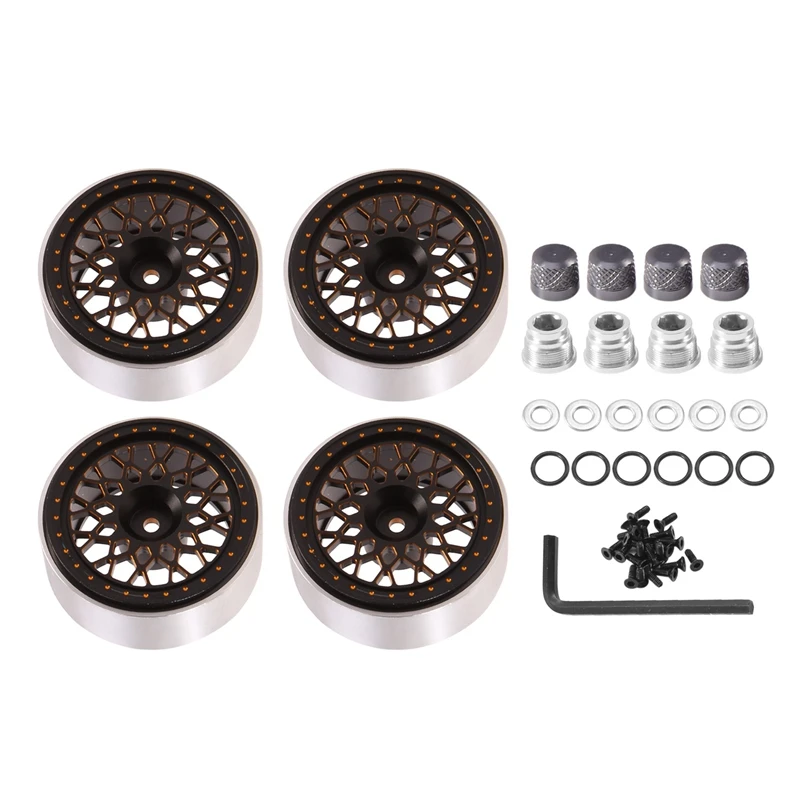 

4PCS Metal Beadlock 1.9 Wheel Rim Wheel Hub For 1/10 RC Crawler Car Traxxas TRX4 RC4WD D90 Axial SCX10 Capra Redcat