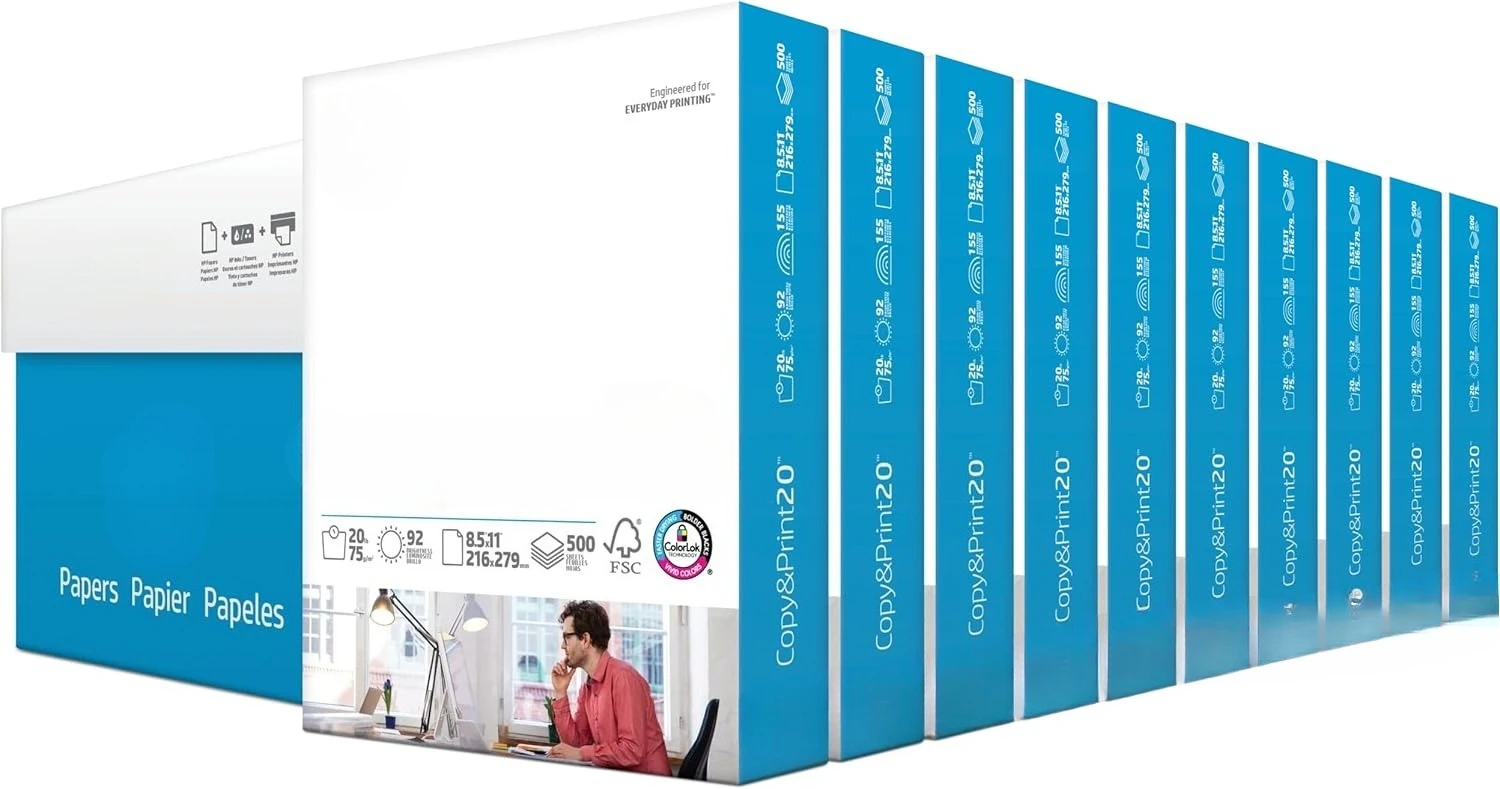 

Бумага 8,5 х11 | Копия и принт 20 фунтов | Чехол для 10 Ream — 5000 листов | 92 Bright Made in USA — сертификат FSC 200060C — горячая распродажа