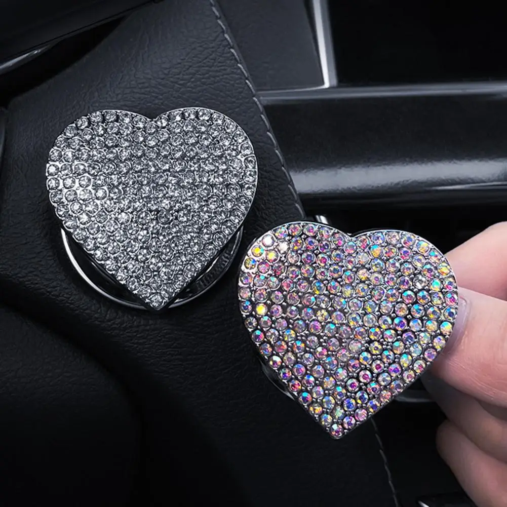 

Push Start Button Cover Car Engine Start Stop Button Cover Protector Sparkling Universal Easy Installation Switch Cover Auto Int