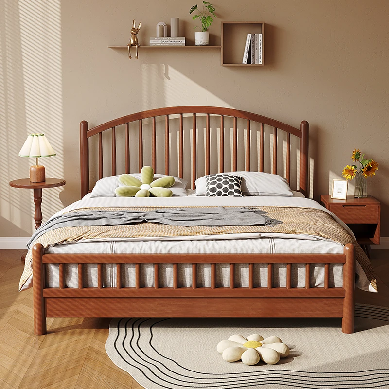 Cama de design europeu de madeira, cabeceiras modernas, quarto king size, cama de casal, armazenamento de luxo, cama de dormir, móveis para suíte