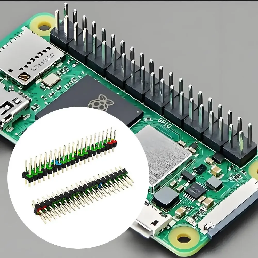 Dla Raspberry Pi PICO 20-pinowy nagłówek GPIO Kolorowy znak Zapobiegaj złej wtyczce Rozstaw 2,54 mm dla Raspberry Pi Pico