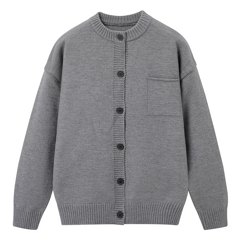 سترة محبوكة عالية الجودة للترفيه في الأعمال الخارجية مريحة وفضفاضة قابلة للتنفس عصرية وعصرية بأكمام طويلة للرجال