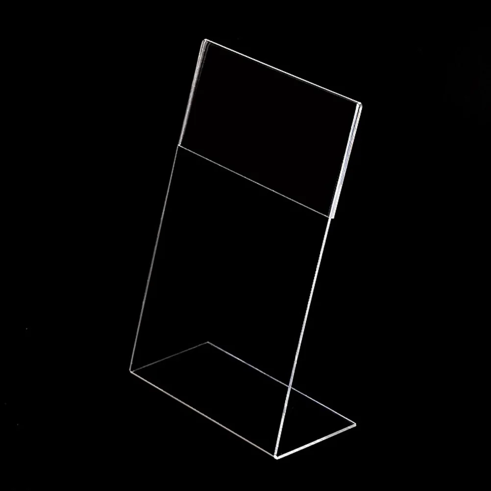 9Pcs Acrylic Panel Menu Display Stand L-Shaped Vertical Table Card High-End Plastic Wine Catalog Menu Type Name Card