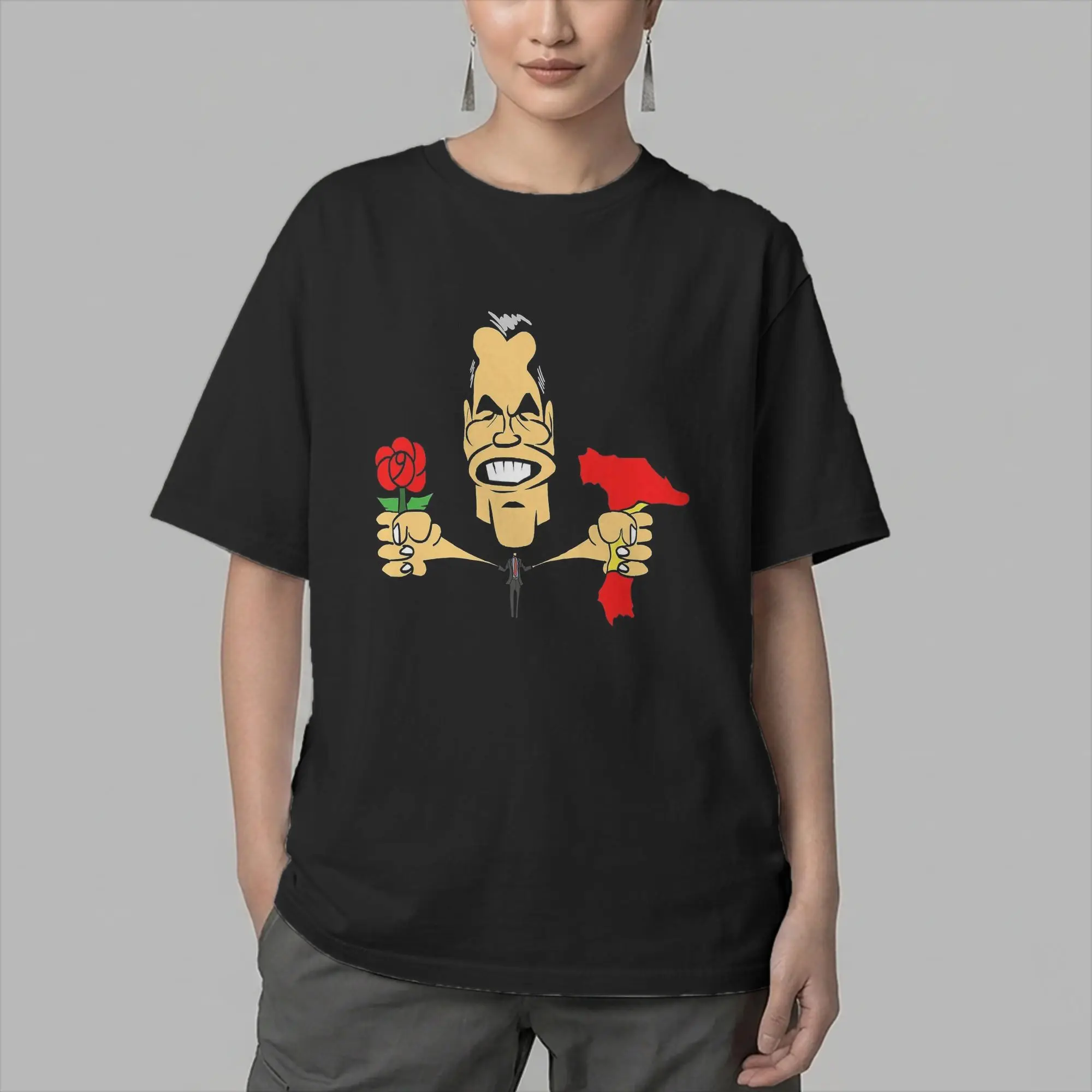 Pedro Sanchez T-Shirts for Men  Casual Cotton Tees Round Neck Short Sleeve T Shirt Birthday Present Tops