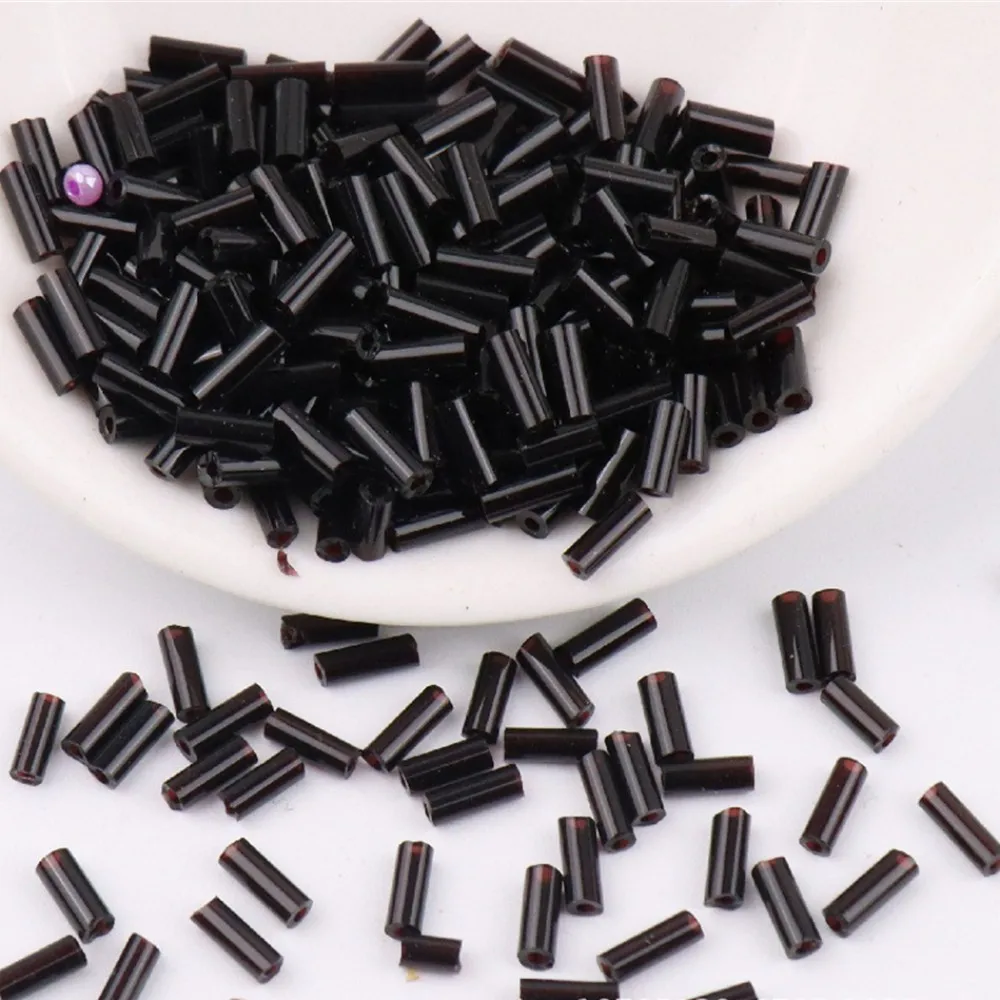 2*2mm 2*4mm 2*6mm silber gefüllte Rohr perlen hand genähte Perlen Reis perlen DIY handgemachtes Armband Zubehör h Rohr Großhandel. – Detail 20
