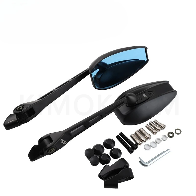 Universal Motorcycle Modification Mirror Scooter E-Bike Rearview Back Side With Anti-glare Glass Lens