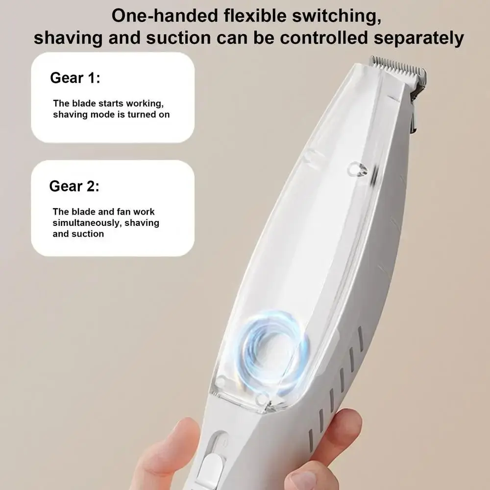 

With Vacuum Pet Paw Hair Clipper 2 Modes Low Noise Electric Cats Haircut Shaver Waterproof Comfortable Dog Grooming Trimmer
