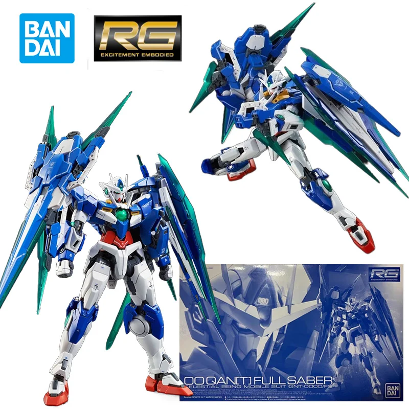 

Bandai PB RG 00 Qan[T] Full Saber Gundam 1/144 14Cm Anime Original Action Figure Model Assemble Toy Birthday Gift Collection