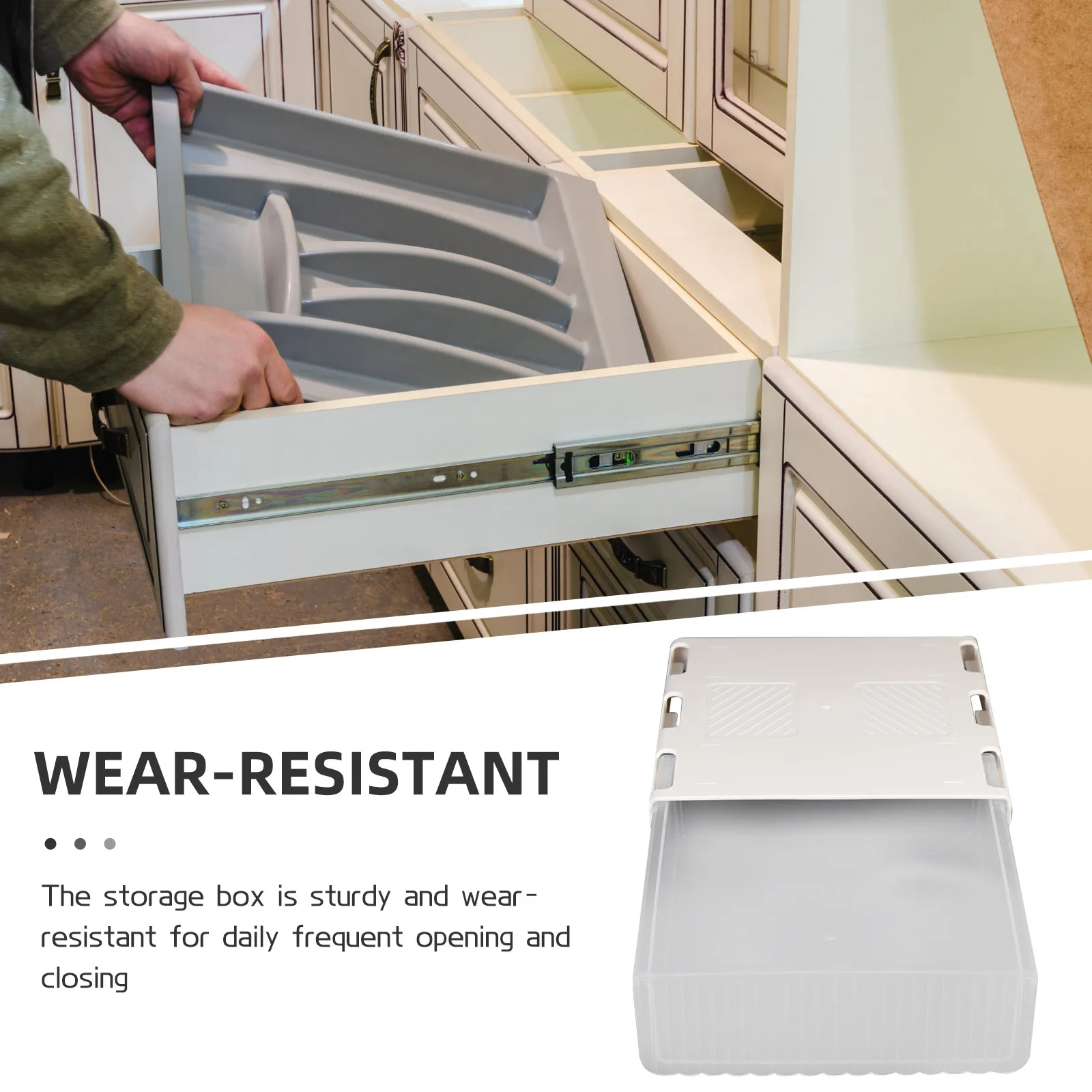 Under Desk Adhesive Storage Box Professional Drawer Organizer Pen Stationery Holder Multifunction Office Storage