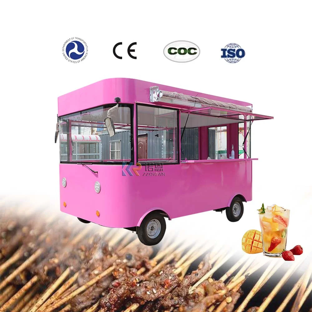 2023 New Outdoor Kitchen Fast Mobile Food Cart America Electric Food Truck with Full Kitchen