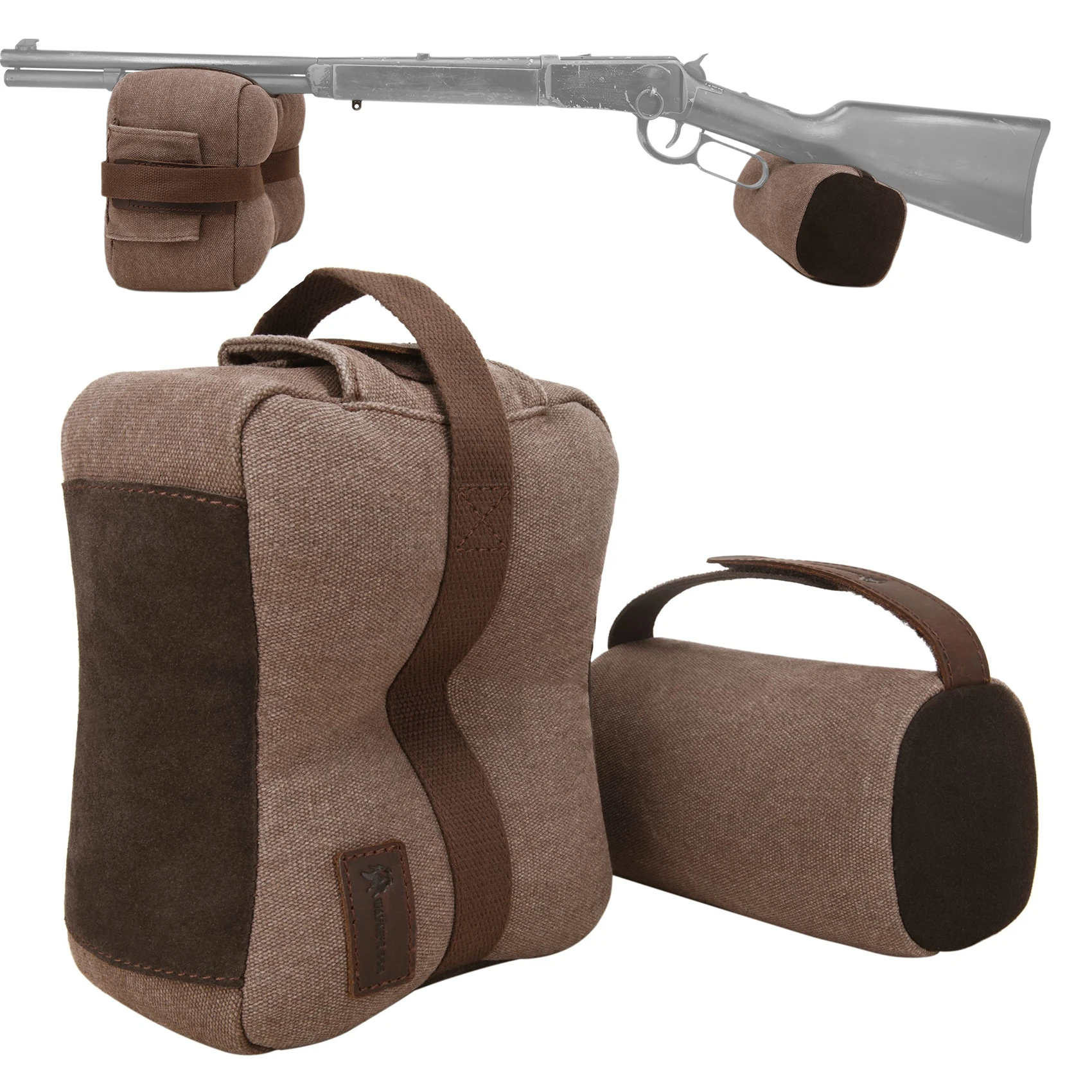 Front Rear Shooting Rest Bag Tactical Target Sandbag Bench Unfilled Support Stand Bag for Rifle, Shotgun
